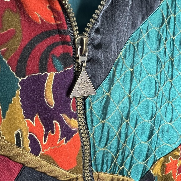 Vintage Casual Isle Tracksuit Womens Medium Multicolor Patchwork 2 Piece 80s - Picture 7 of 16